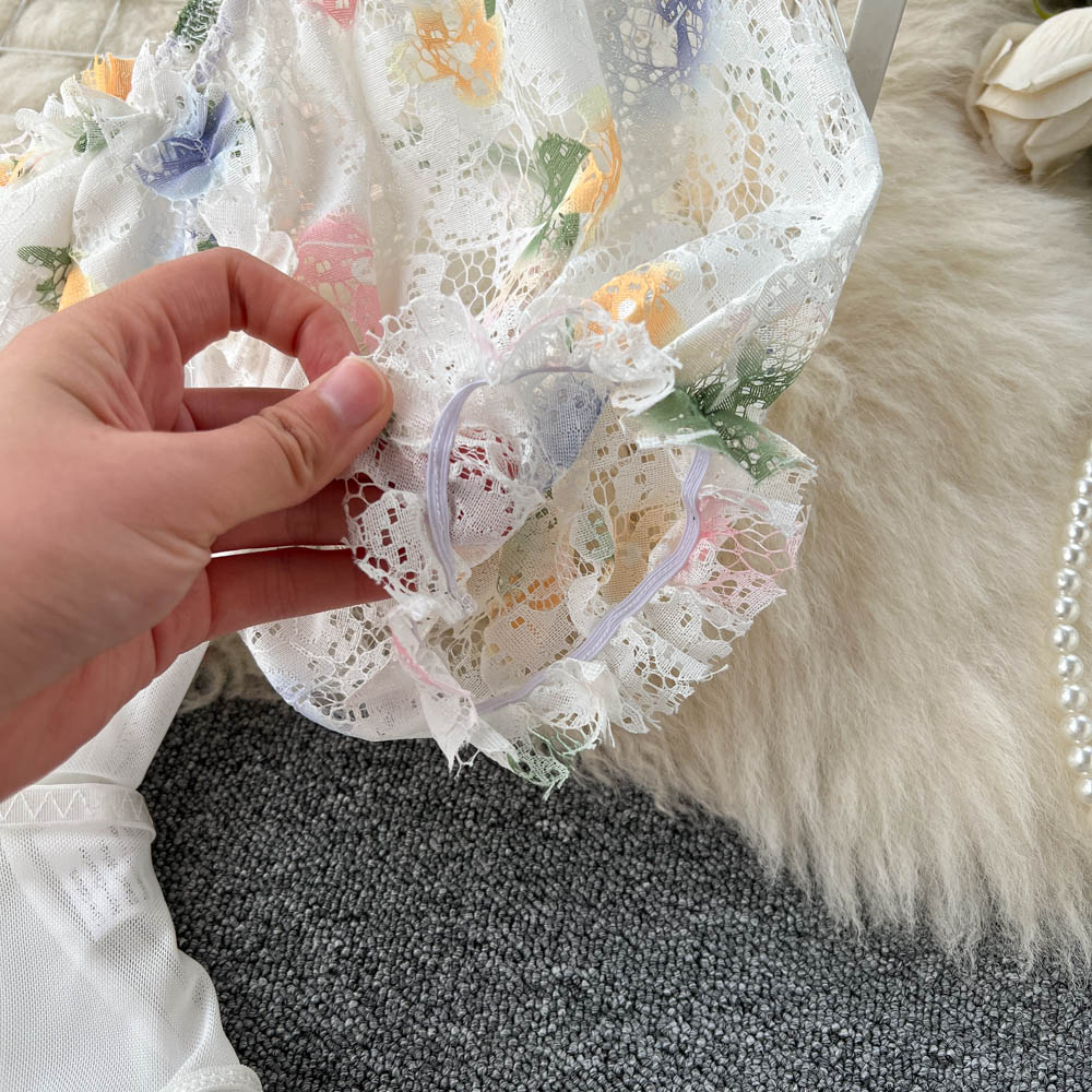 Ana Puff Sleeve Lace Bodysuit