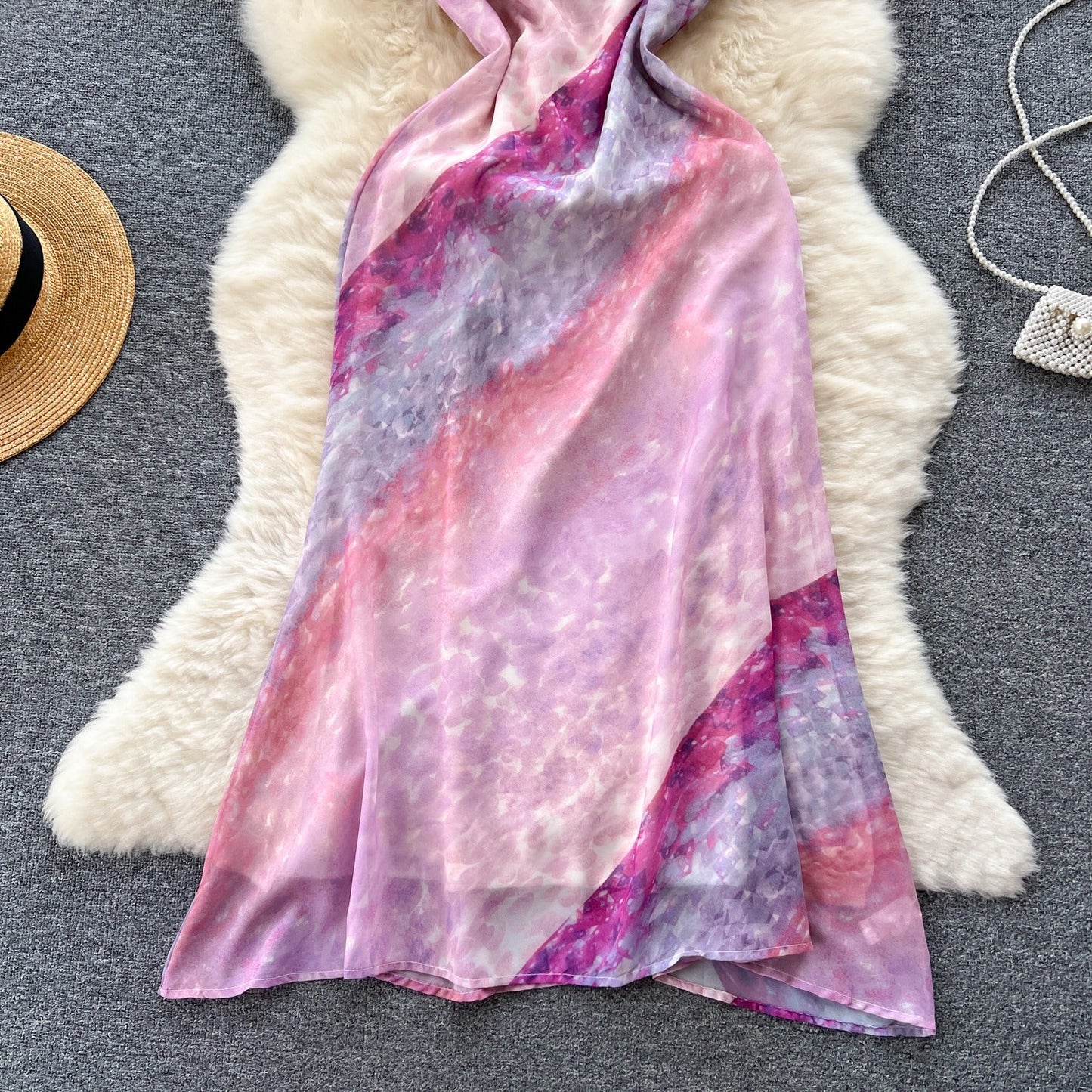 Hailey Tie Dye Chiffon Dress