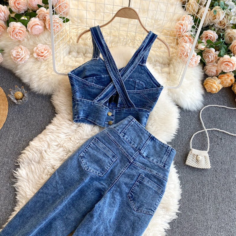 Angie Two Piece Denim Set