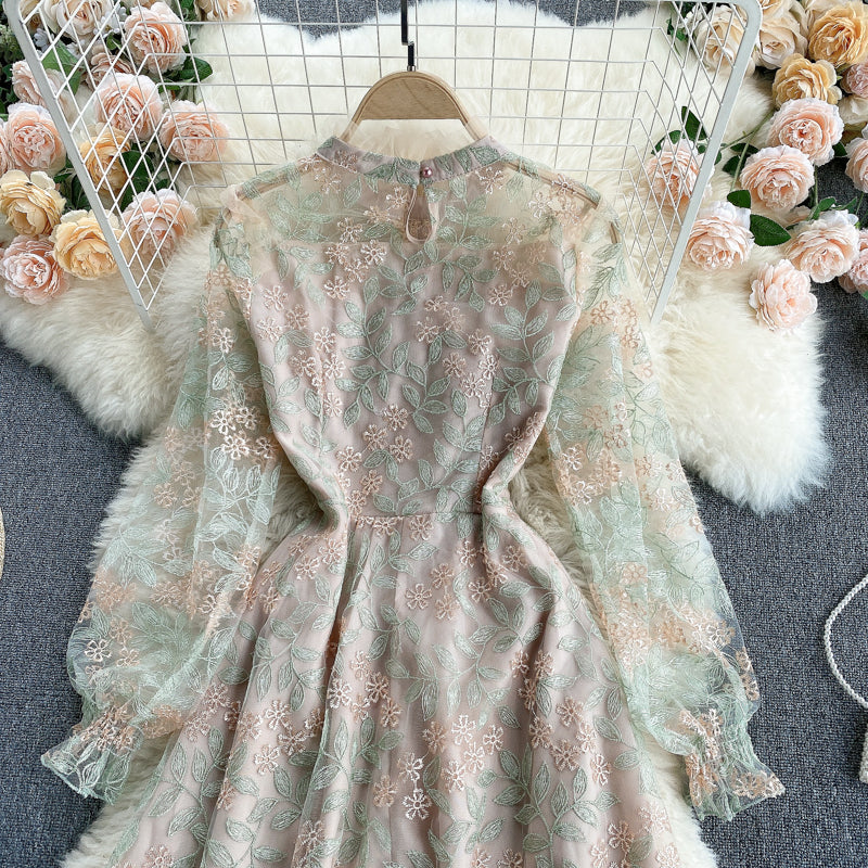 Rosemary Embroidered Lace Dress