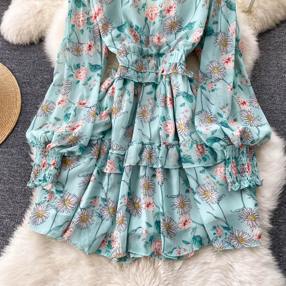 Lorelei V Neck Ruffle Dress