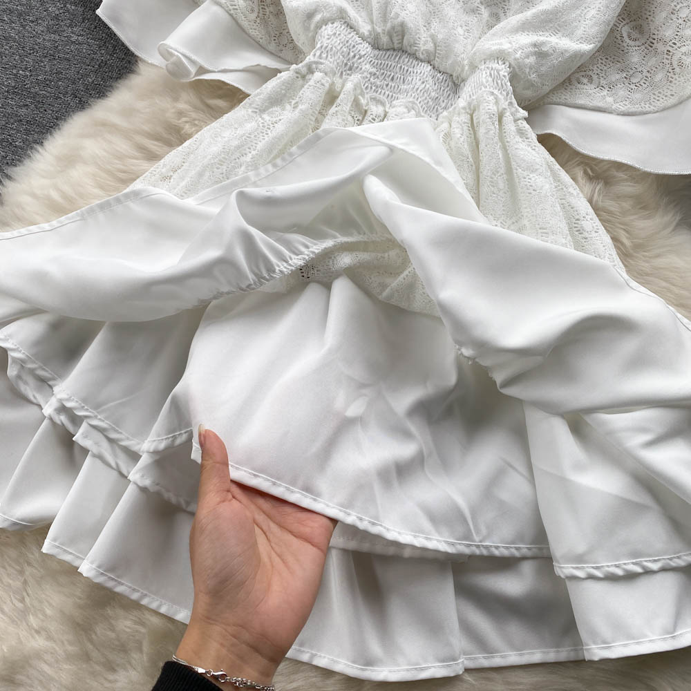 Anahi V Neck Shirred Waist Dress