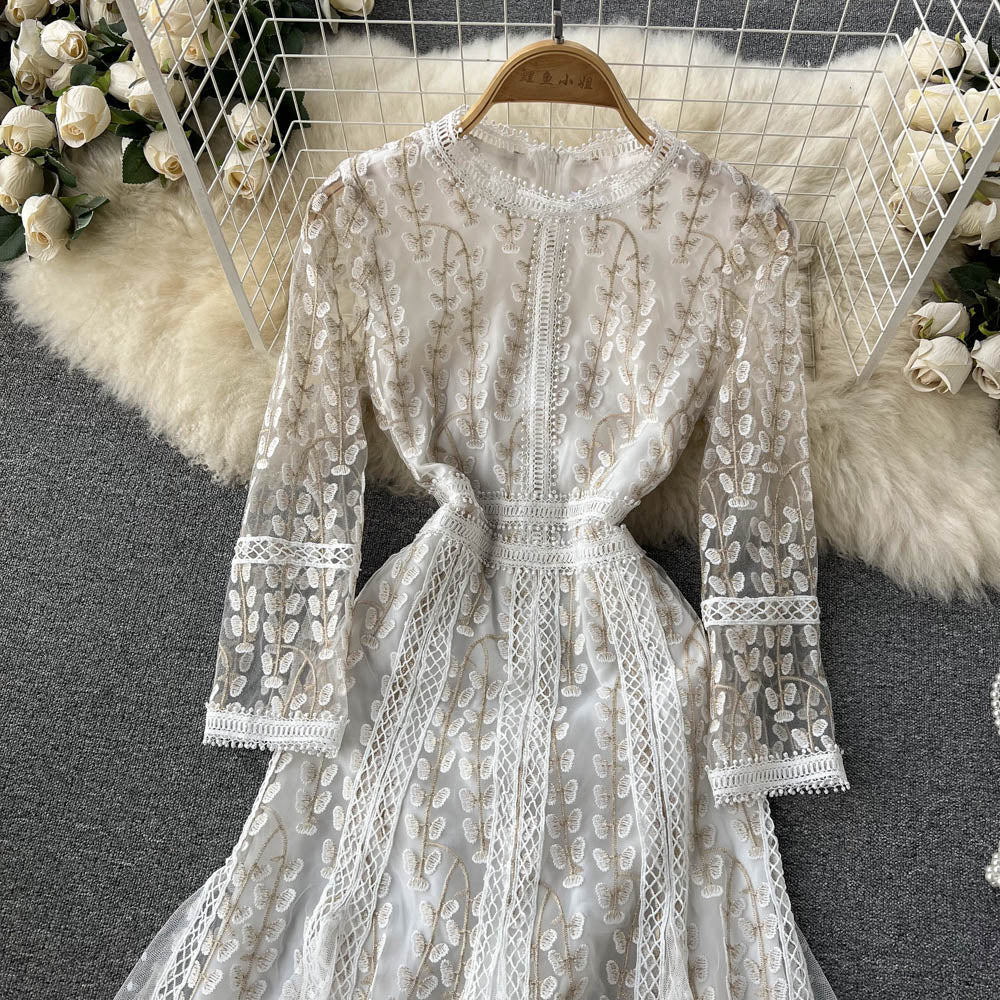 Heaven Embroidered Mesh Dress