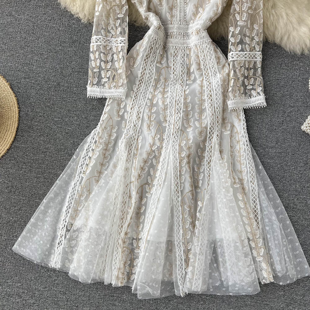 Heaven Embroidered Mesh Dress