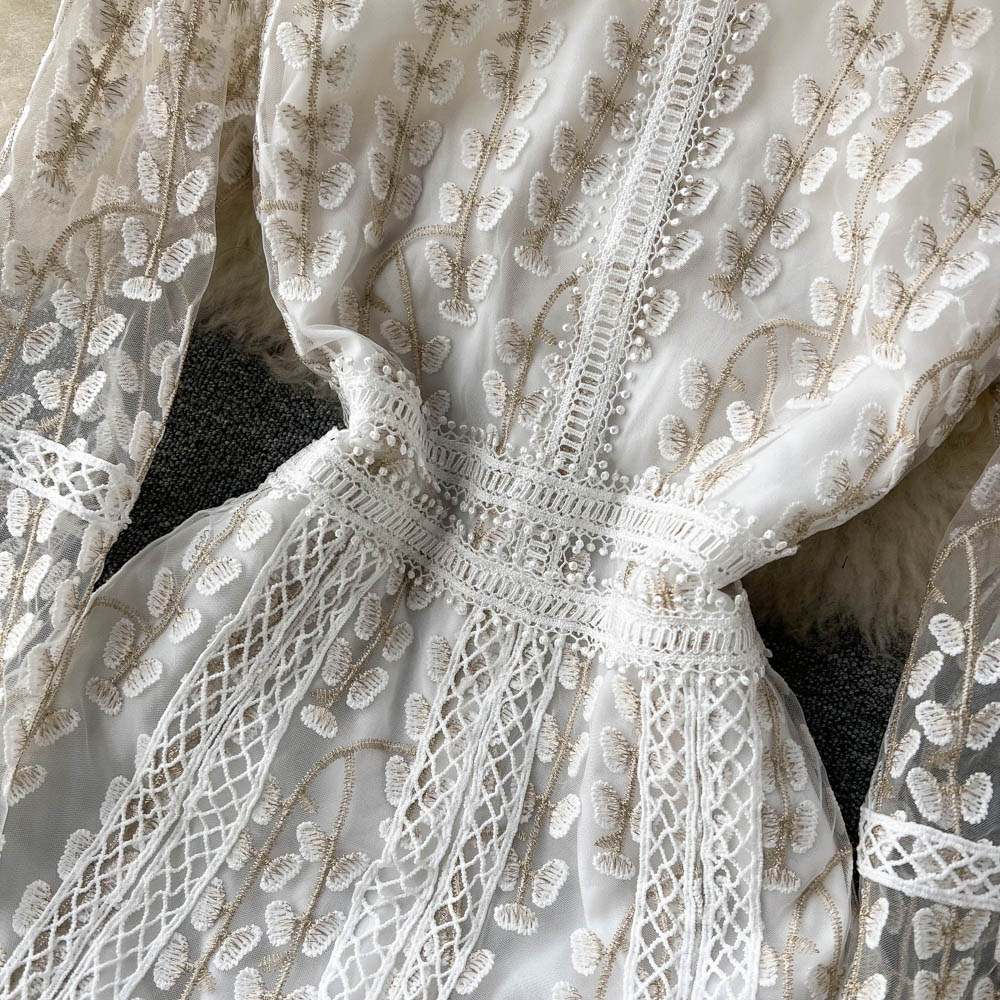 Heaven Embroidered Mesh Dress