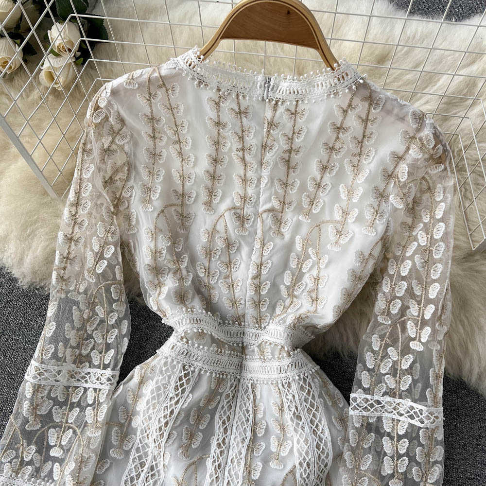 Heaven Embroidered Mesh Dress