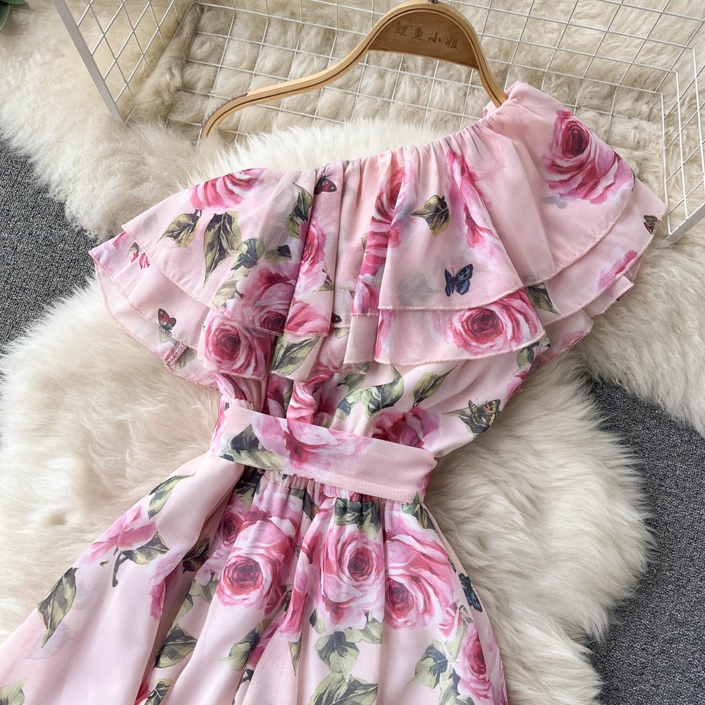 Ella One Shoulder Ruffle Dress