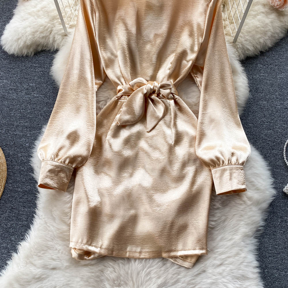 Genesis Ruched Satin Dress