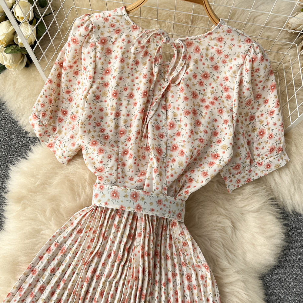 Madalyn Puff Sleeve Pleated Dress