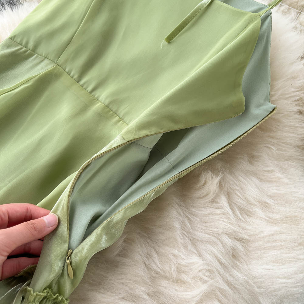 Cate Pleated Chiffon Dress