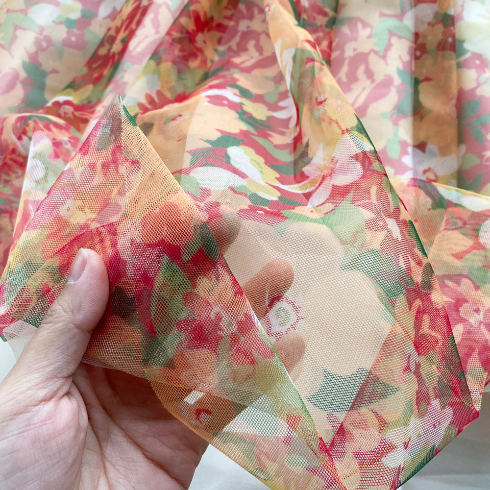 Flora Chiffon Mesh Dress