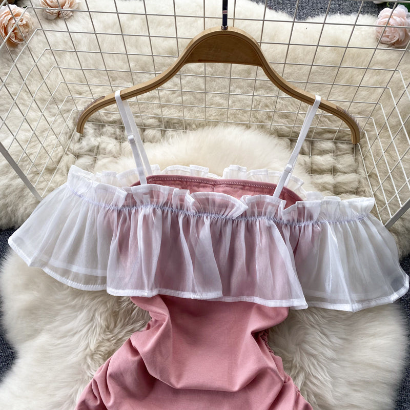 Anna Ruffle Ruched Dress