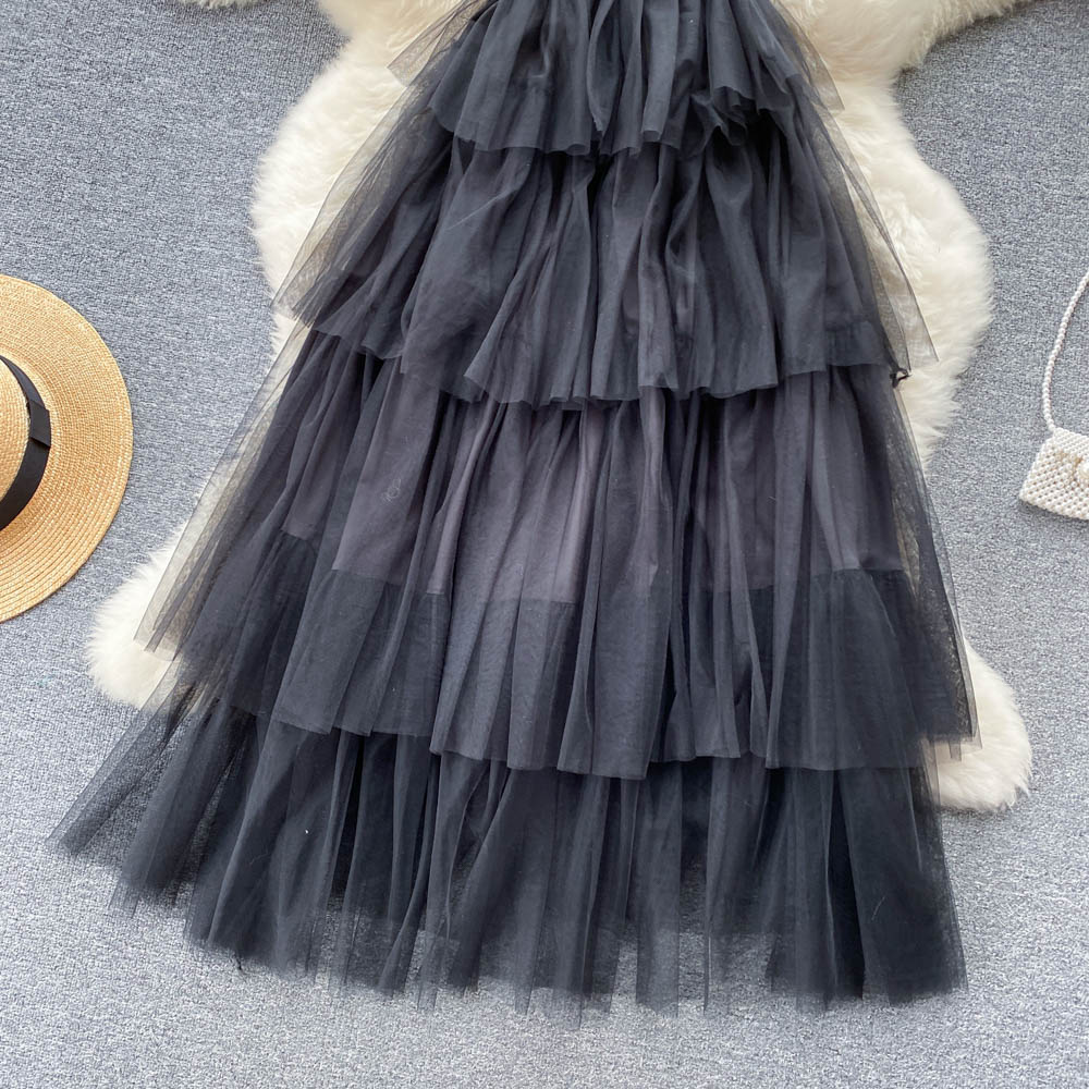 Rebekah Tiered Mesh Dress
