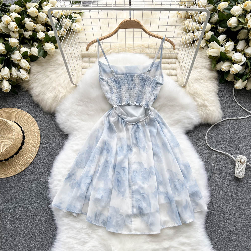 Aubree Shirred Back Mini Dress