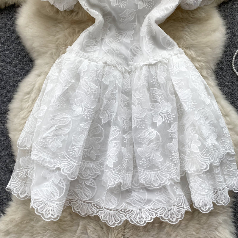 Annika Puff Sleeve Lace Dress