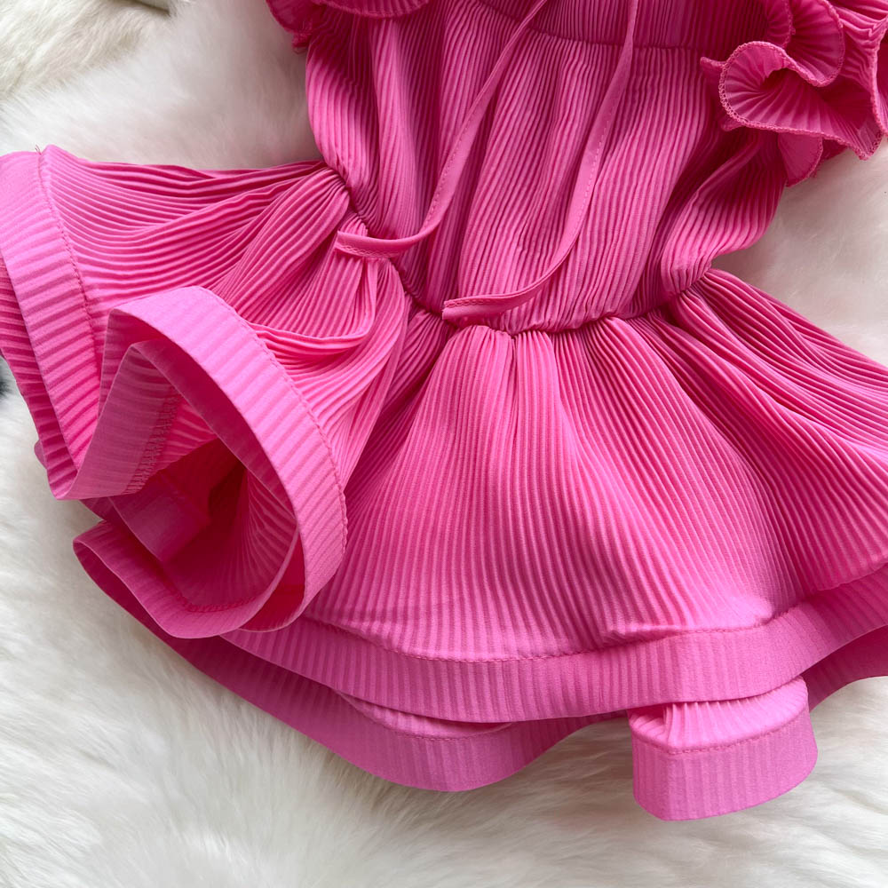 Ari Pleated Ruffle Top