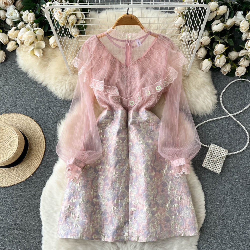 Daphne Lace Jacquard Dress