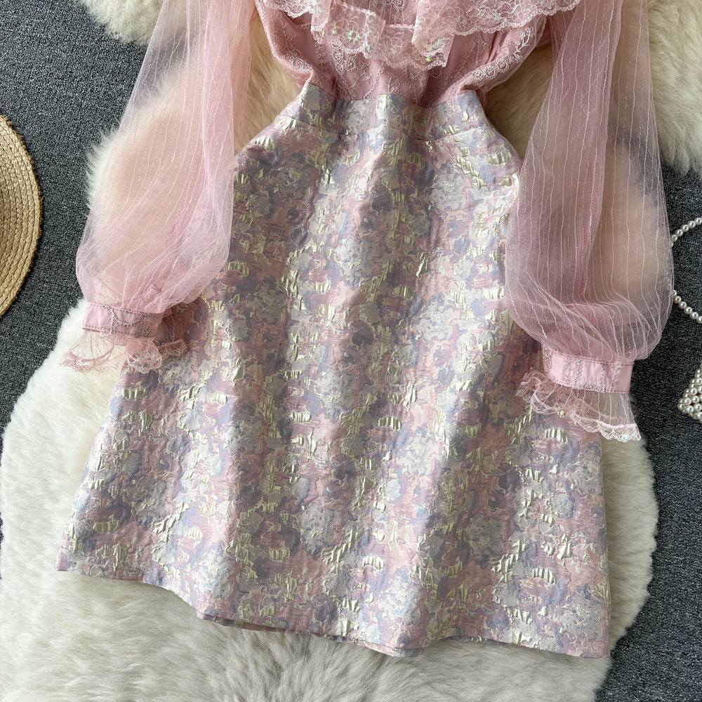 Daphne Lace Jacquard Dress