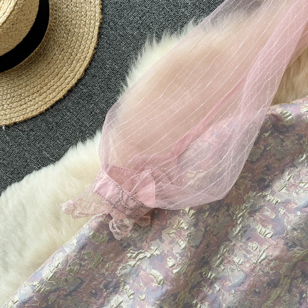 Daphne Lace Jacquard Dress