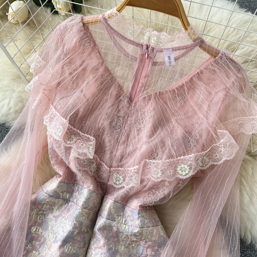 Daphne Lace Jacquard Dress