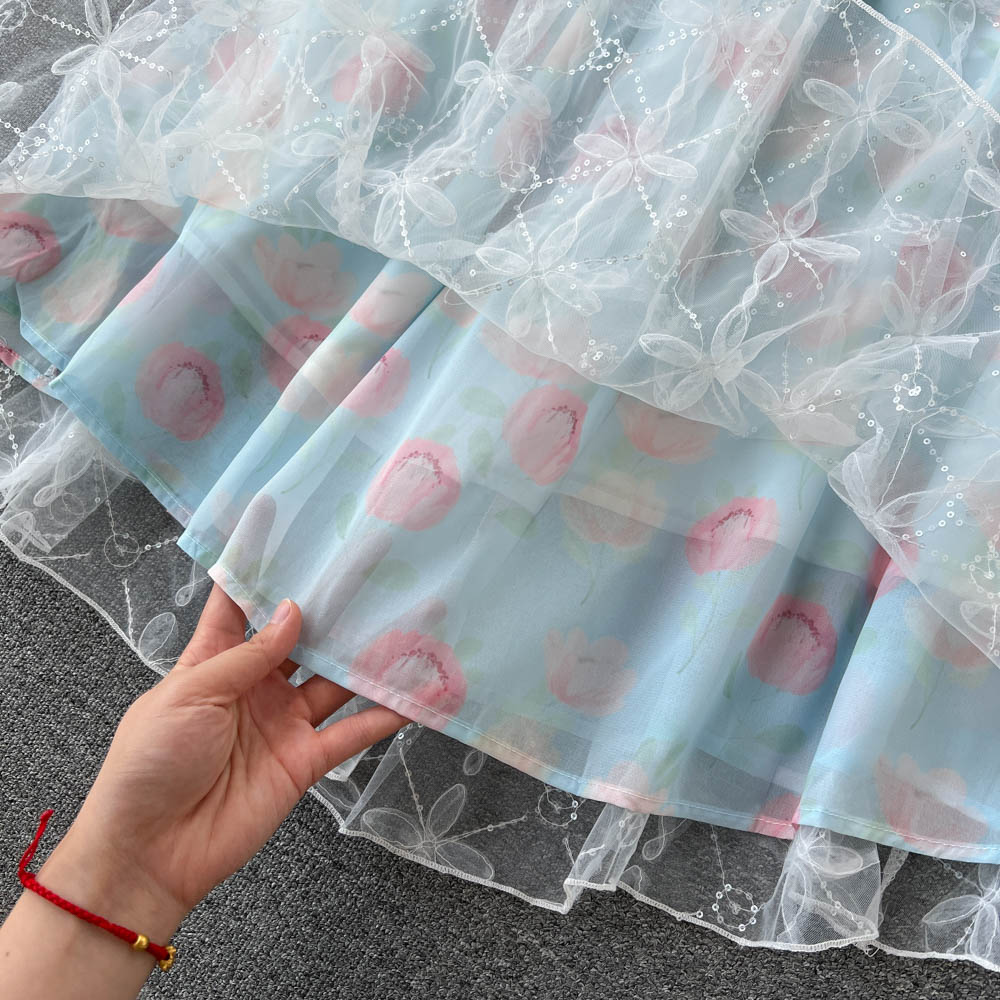 Holly Puff Sleeve Mesh Dress
