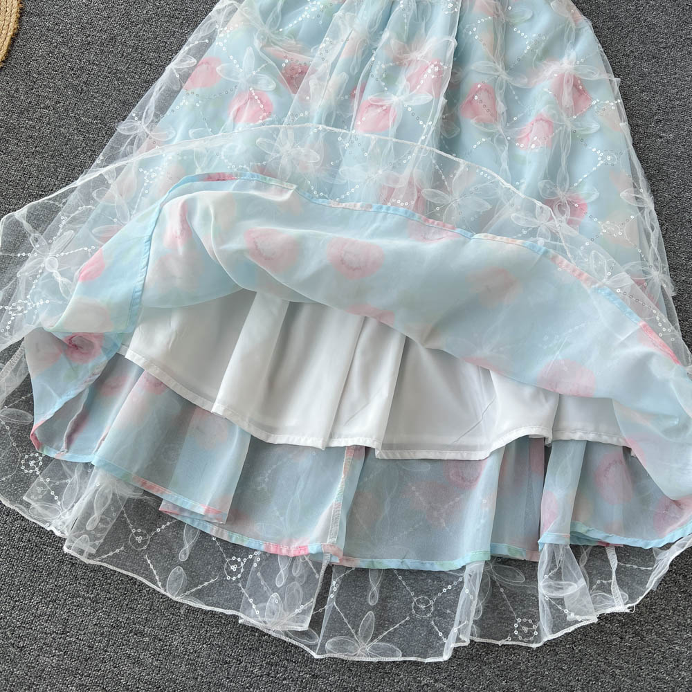 Holly Puff Sleeve Mesh Dress