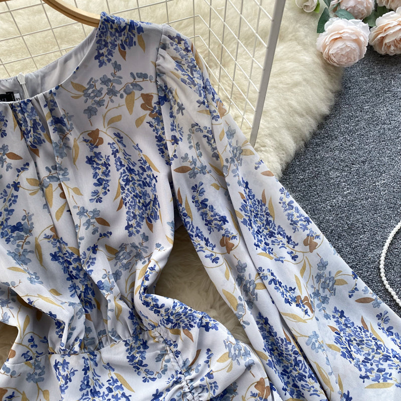 Tessa Lantern Sleeve Drawstring Dress