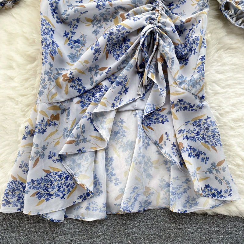 Tessa Lantern Sleeve Drawstring Dress
