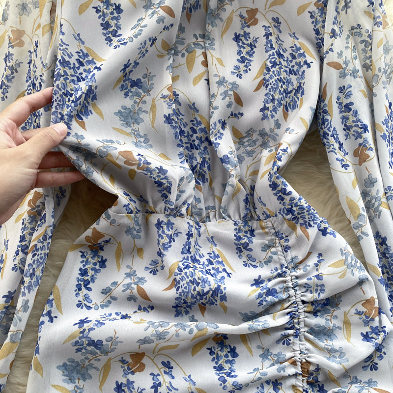 Tessa Lantern Sleeve Drawstring Dress