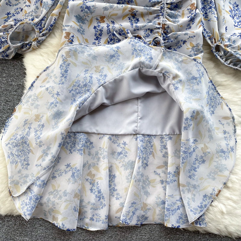 Tessa Lantern Sleeve Drawstring Dress