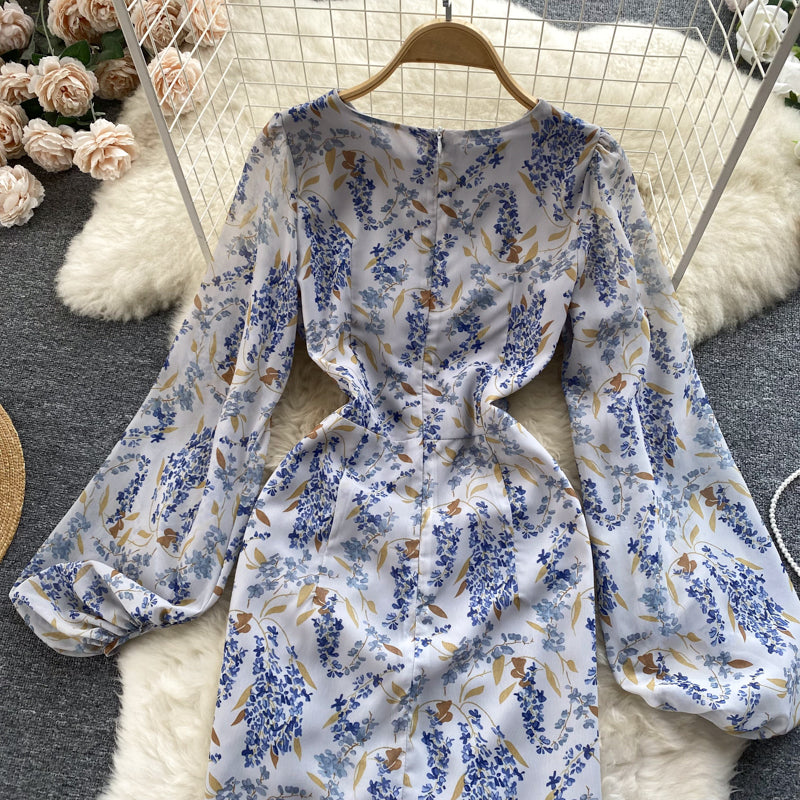 Tessa Lantern Sleeve Drawstring Dress