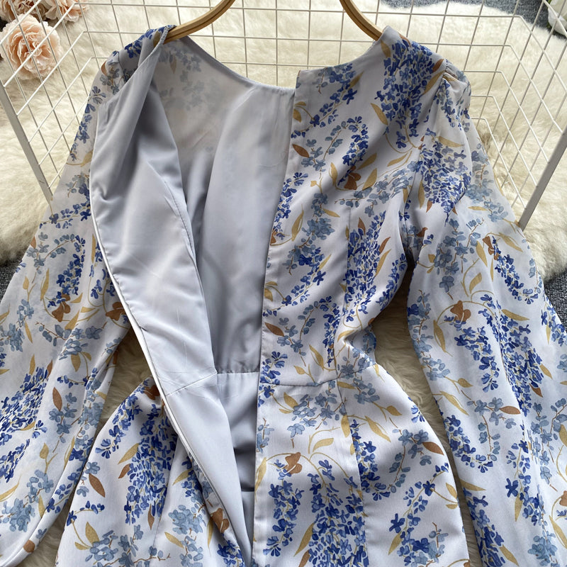 Tessa Lantern Sleeve Drawstring Dress