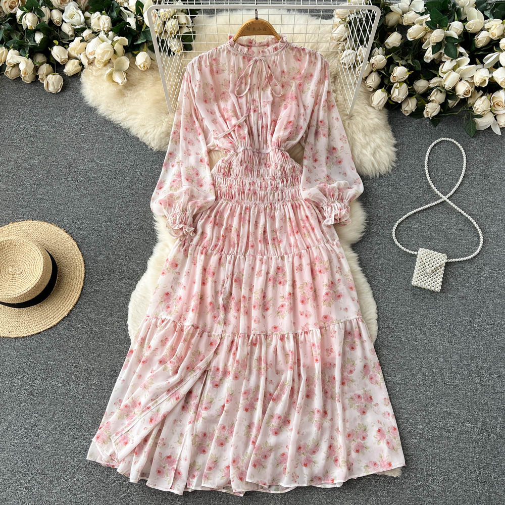 Katrina Shirred Waist Tiered Dress