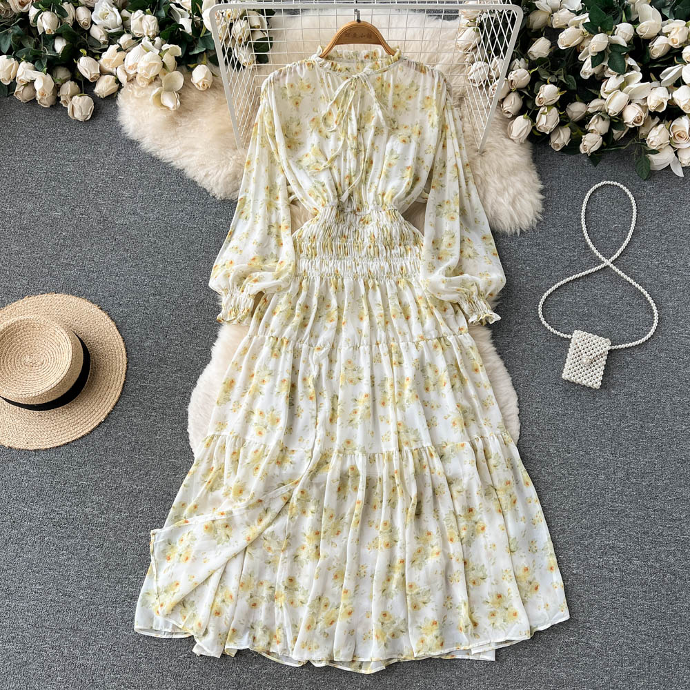 Katrina Shirred Waist Tiered Dress