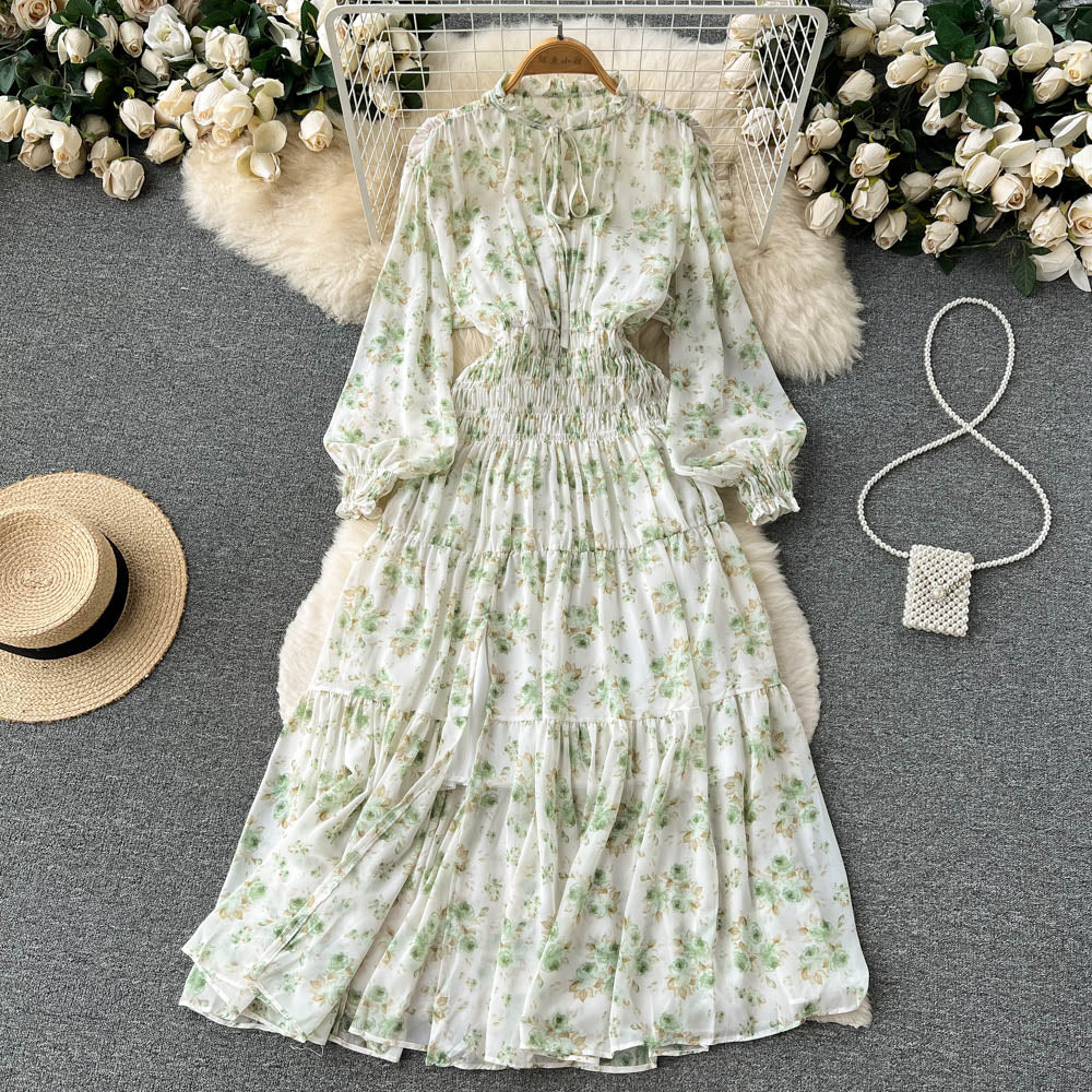 Katrina Shirred Waist Tiered Dress
