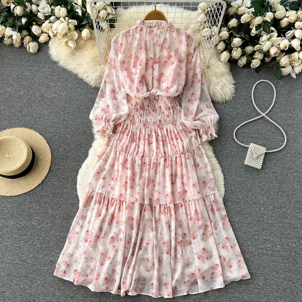 Katrina Shirred Waist Tiered Dress