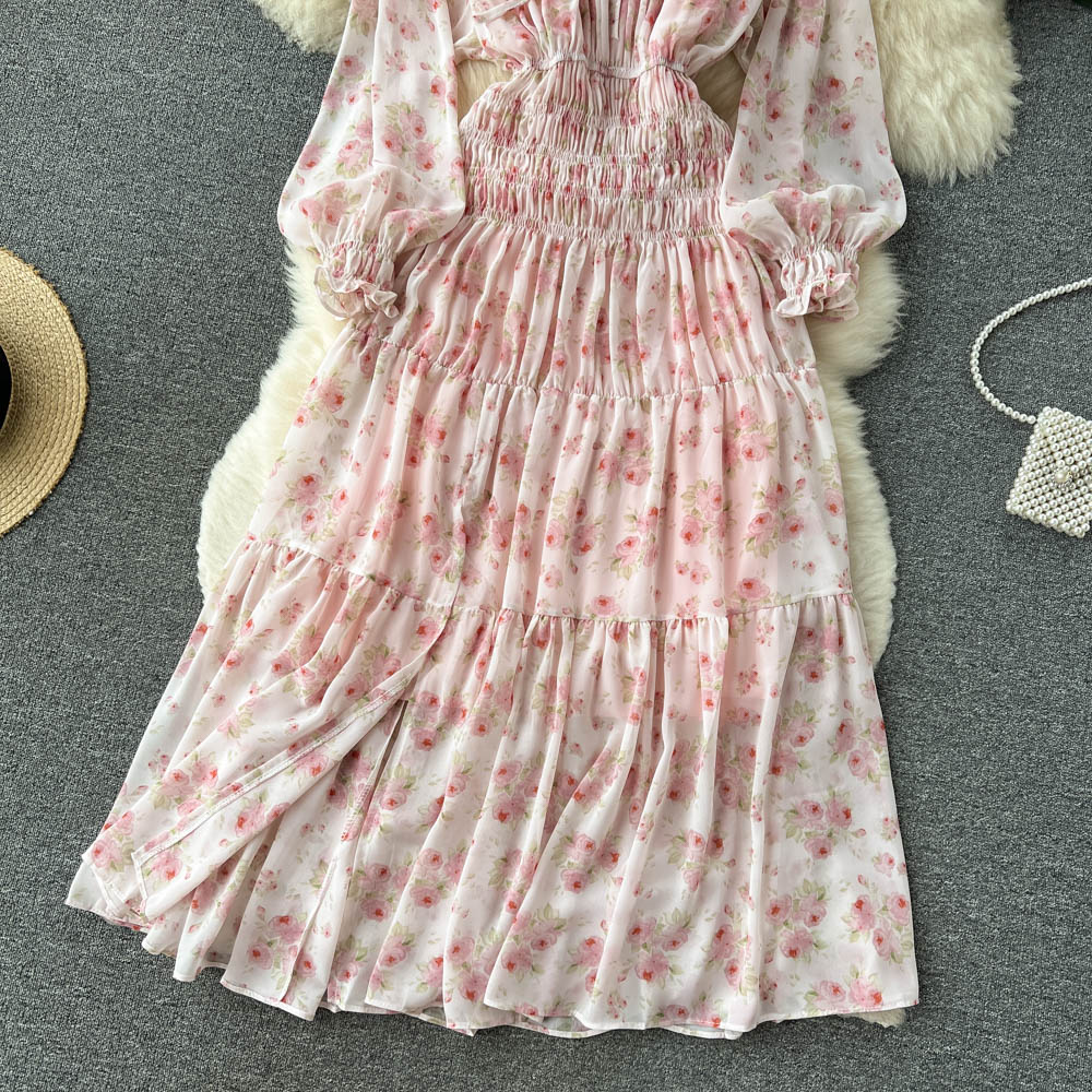 Katrina Shirred Waist Tiered Dress