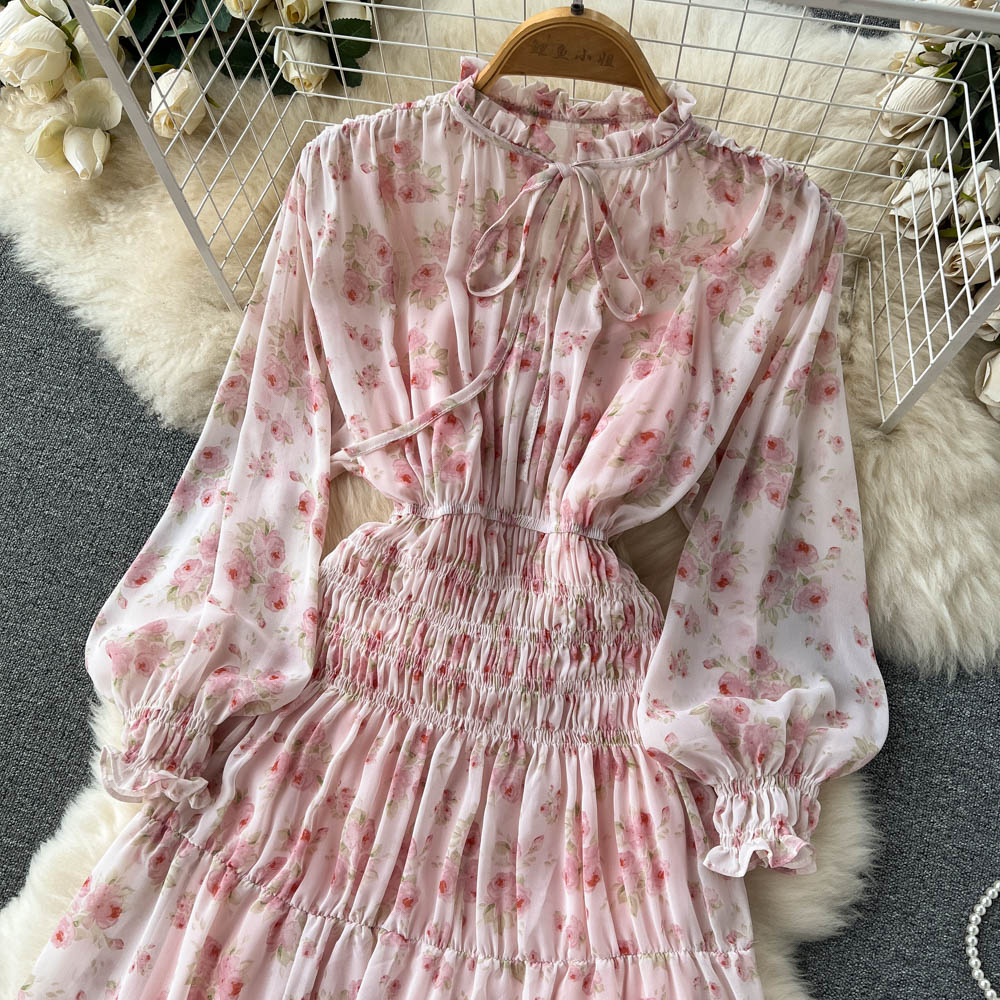 Katrina Shirred Waist Tiered Dress