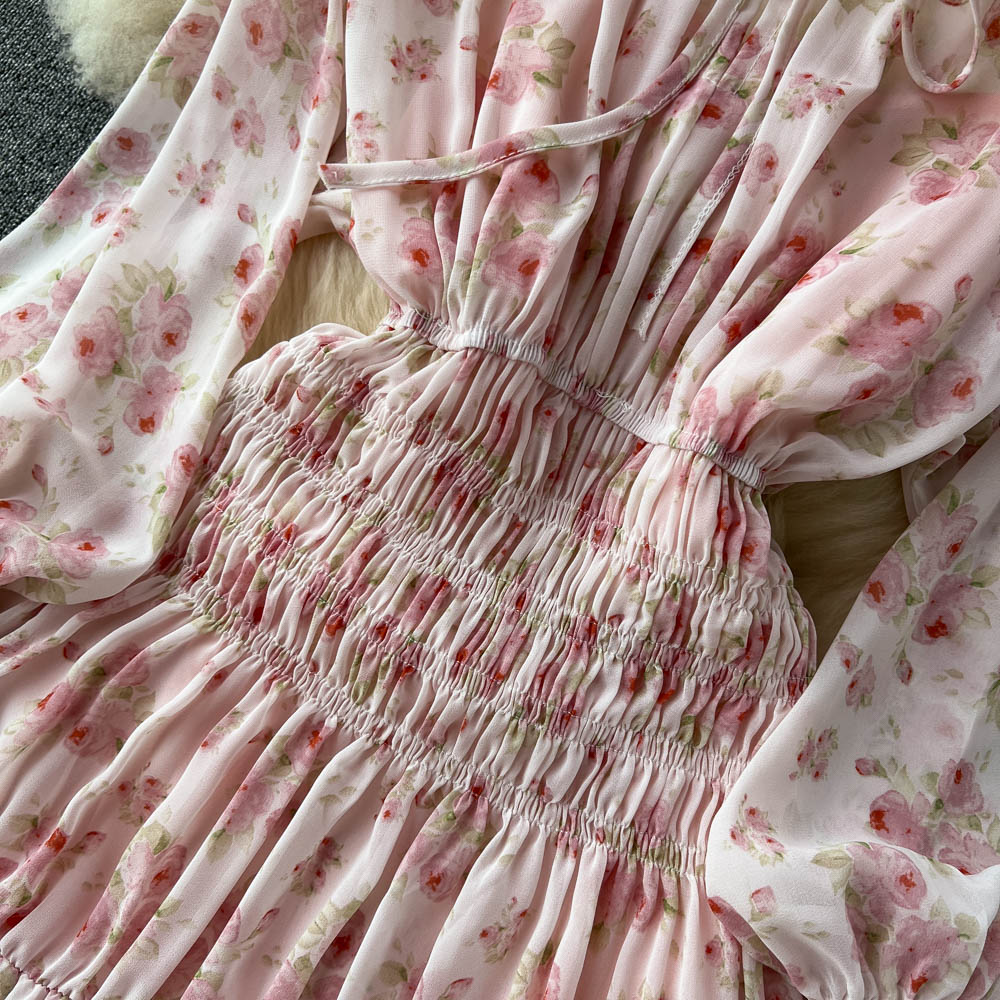 Katrina Shirred Waist Tiered Dress