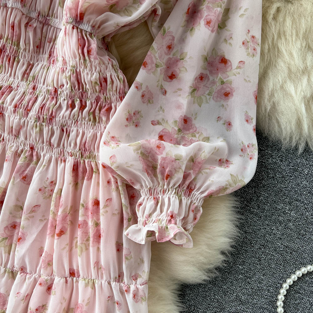 Katrina Shirred Waist Tiered Dress