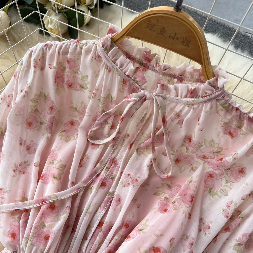 Katrina Shirred Waist Tiered Dress