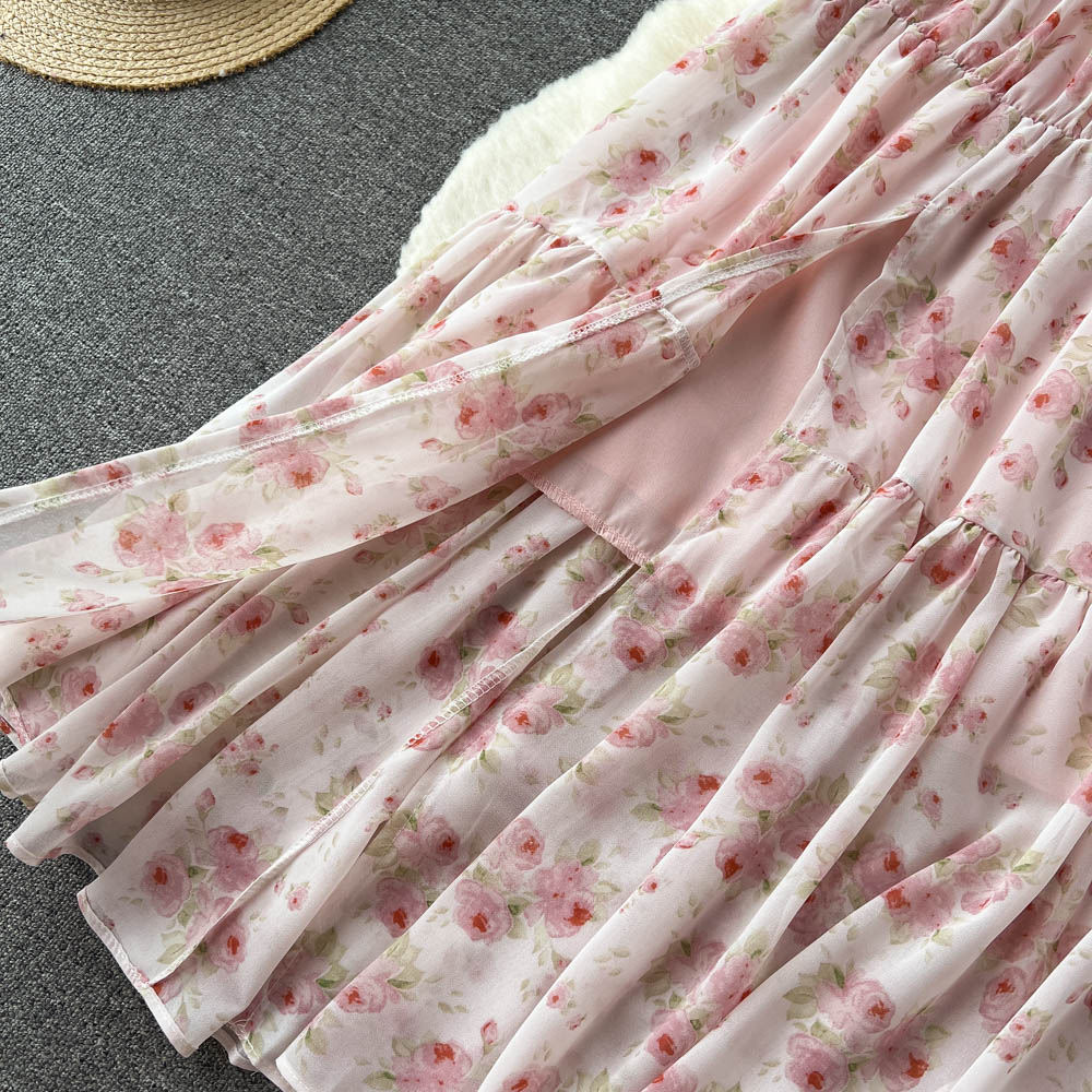 Katrina Shirred Waist Tiered Dress
