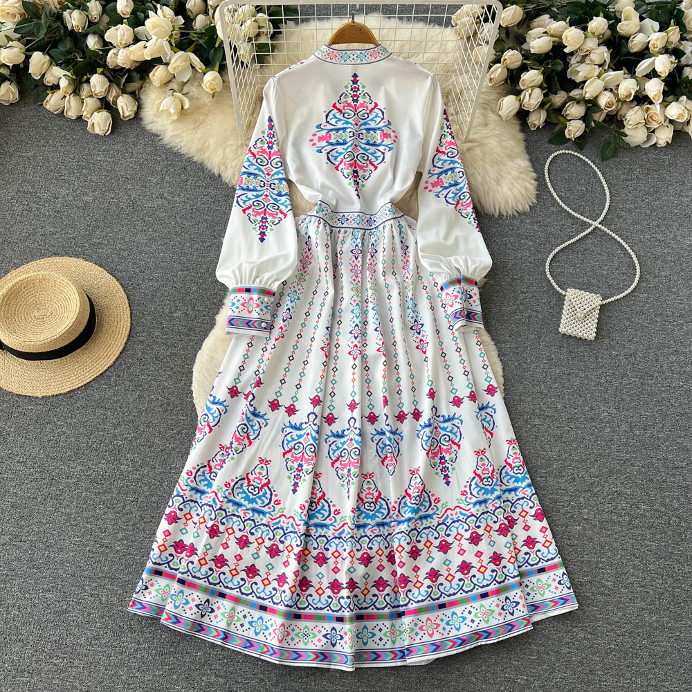 Amira Lantern Sleeve Maxi Dress