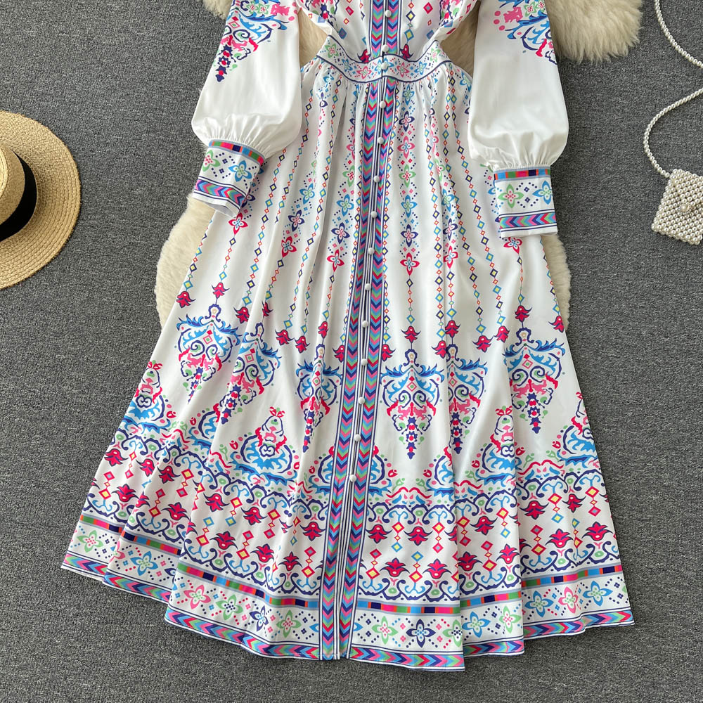 Amira Lantern Sleeve Maxi Dress
