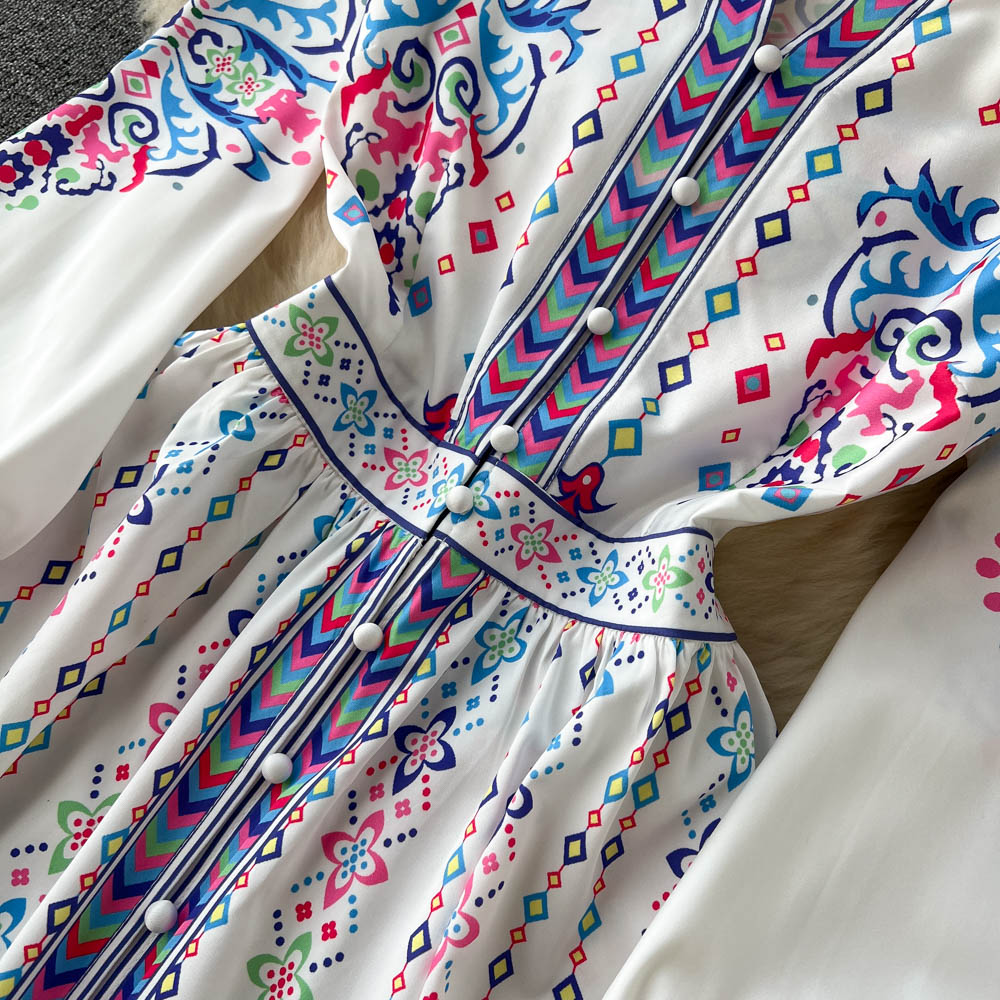 Amira Lantern Sleeve Maxi Dress