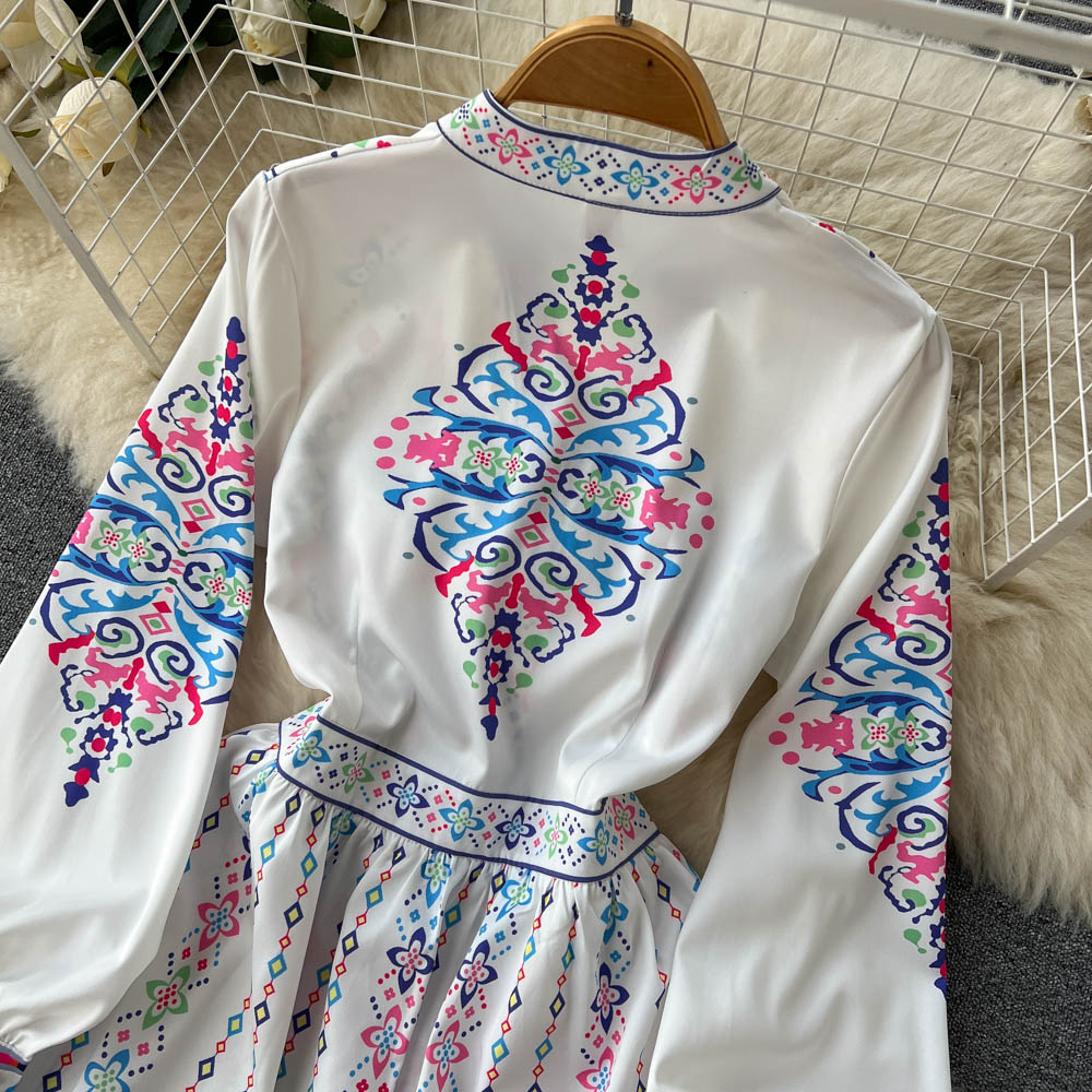 Amira Lantern Sleeve Maxi Dress