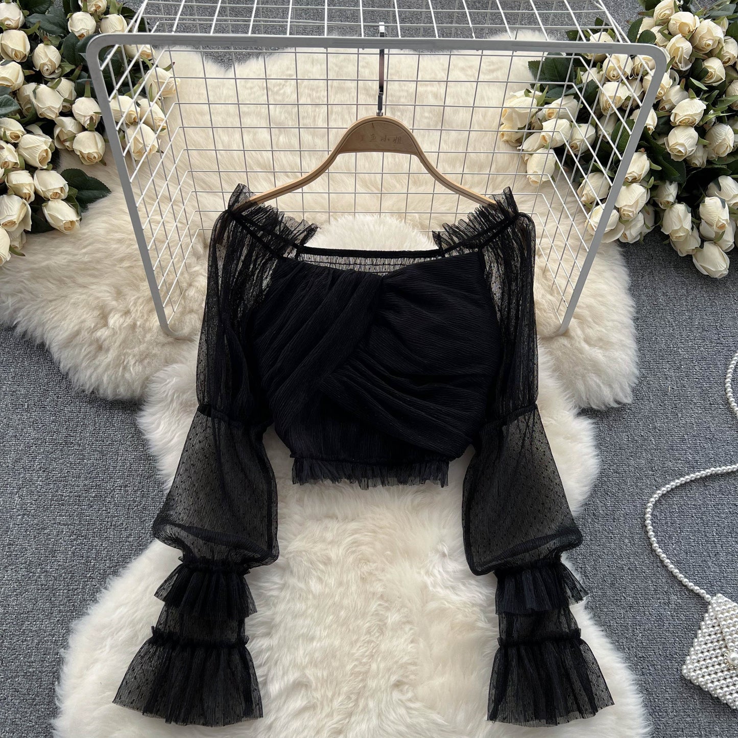 Ariyah Chiffon Mesh Top