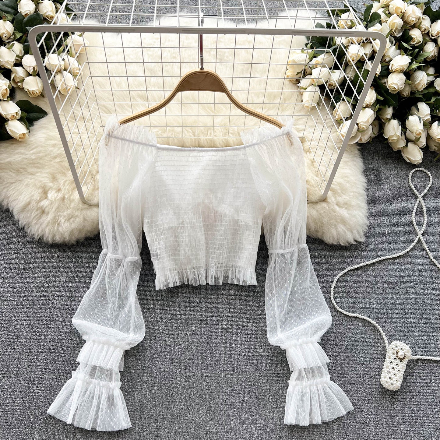 Ariyah Chiffon Mesh Top