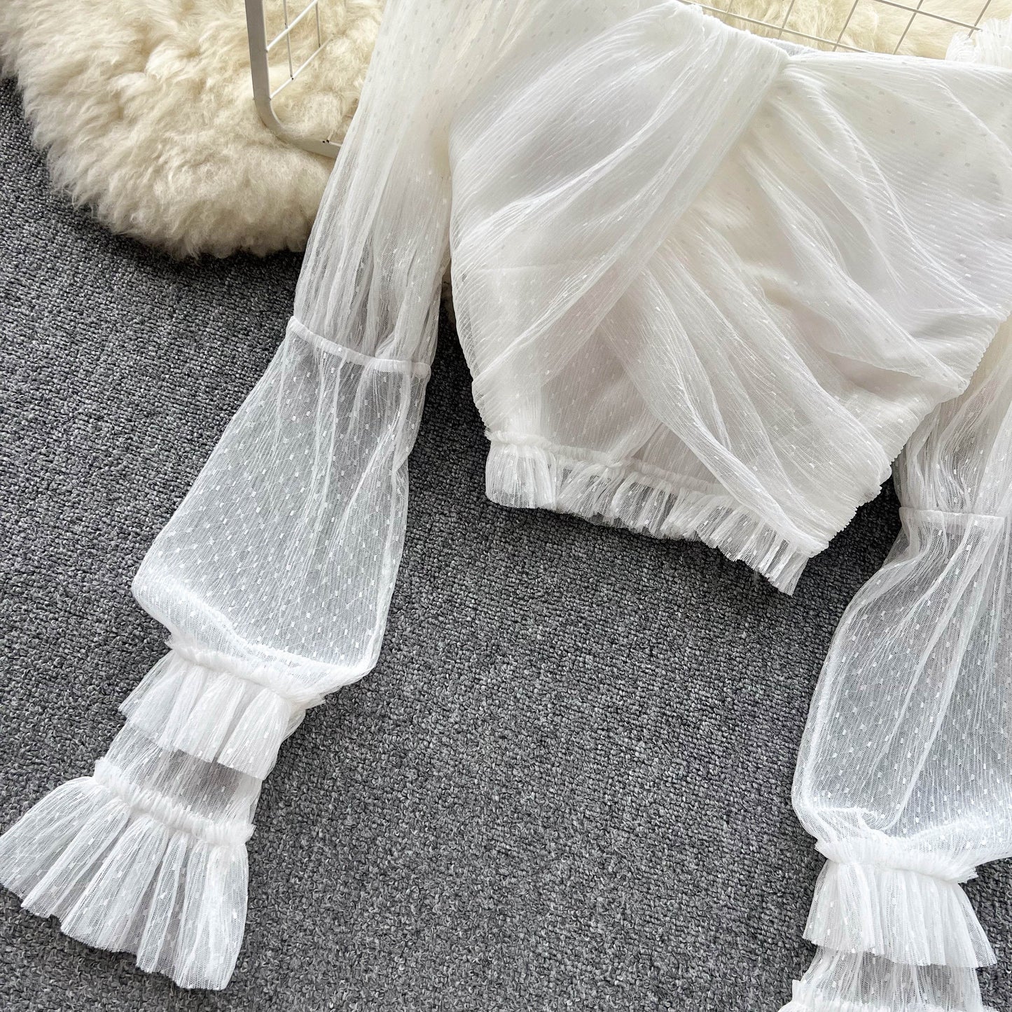Ariyah Chiffon Mesh Top