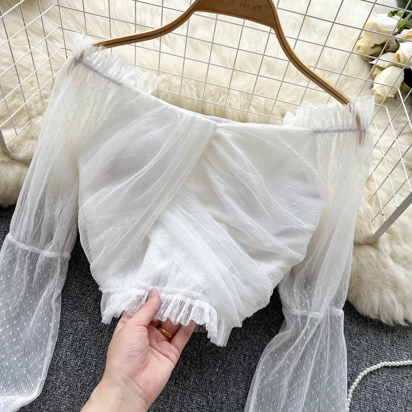 Ariyah Chiffon Mesh Top
